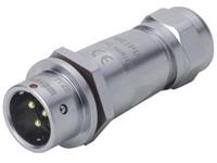 Male Circular Connector • Metal-Shielded with Push-Pull Snap Lock Cable-End • 3 way • 250V 13A • IP67 [XY-CCM211-3P]