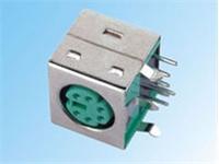 Mini DIN Socket 6-pin PCB Shielded Metal [XY-MDIN155]