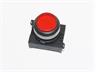 Push Button Actuator Illuminated Latching • Red Raised Lens • Black 30mm Bezel [P302LR]