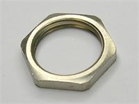 Circular Connector Panel Mount Fixing Nut for all PG9 Male & Female Panel Receptacles - Brass Nickel Plated (ELST-M-PG9) [RSKF 9]