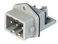 Panel Mount Compact Plug • with Added Gasket • 3 way • Grey [STASEI3N]