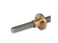 8mm x 500mm Right Handed Lead Screw with Brass Nut. T8 X 2 X 8: Thread Diameter 8mm, 2mm Pitch, Lead - 8mm Per Turn [BMT M8 LEAD SCREW+NUT 500MM]