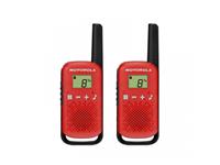 Motorola Licence Free 2 Way Radio {4km Line of Sight} 500mW, 12.5Khz, 16CH,79g, Batteries Not Included 3xAAA, 1 Call Alert Tone, Lister Pack 2, Size:4.8x13.6x2.7cm, Keypad Tones [MOTO TLKR T42]