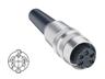 Inline DIN Circular Cable Socket Connector • Locking Type with threaded joint, ground contact • 5 way • Solder • 250VAC 5A • Cable ø4~6mm • IP40 [KV50-6M]
