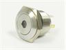 Ø16mm Vandal Proof Stainless Steel IP65 Push Button and White 12V LED Dot Illuminated Switch with 1N/O Momentary Operation and 2A-36VDC Rating [AVP16F-M1SDW12]