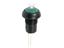 IP67 Illuminated Latching Push Button Switch • Form : SPST-0-(1) • 17mm Round Black Bezel • Green Button with White LED • Solder-Lug [PBRL171ATLE5L9]