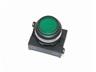 Push Button Actuator Illuminated Latching • Green Raised Lens • Black 30mm Bezel [P302LG]