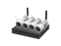 EZVIZ Smart Home WiFi Camera Kit - Includes: 1x8CH WiFi NVR with HDMI/VGA OUTPUTS, H2.65, EZVIZ HIKVISION, ONVIF, Excludes Hard Drive: Max 8T, CS-X5S-R100-8W - 4x WiFi Cameras 4MP 2.8mm LENS 30m IR Two Way Talk 2K+ Resolution CS-H3C-R100-1J4WKFL [EZVIZ CS-BW3844-A0E60]