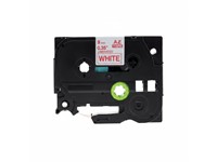 Brother Compatible Label Cartridge, TZE in Red on White Tape 9mm (8metres), AZE-222 = BRH TZE 222 [AZE-222]