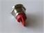 Vandal Resist Pilot Lamp 16mm Flat Red Dot LED 220VAC 15mA- IP67 - Nickel Plated Brass [AVL16F-NDR220]