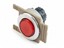 Push Button Actuator Non-Illuminated Momentary • Red Raised Button • Metallic Silver 35mm Flush Bezel [PB352MSR]