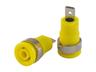 4mm Safety Yellow Banana Socket Panel Mount 6,3mm Fast-On Term - CATIII 32A/1KVAC [XY-2620E YLW]