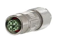 Circular Connector M12 X COD Cable Female 8 Pole IDT Connection 9mm Cable Entry Shieldable [MMF881A315]