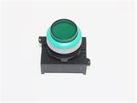 Push Button Actuator Illuminated Momentary • Green Raised Lens • Green 30mm Bezel [P302MGG]