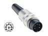 Inline DIN Circular Cable Plug Connector • Locking Type with threaded joint, ground contact • 8 way • Solder • 60VAC 5A • Cable ø4~6mm • IP40 [SV80M]