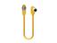 Cordset M12 A COD Male Straight. - 4 Pole Female Right Aangled. 4 Pole Screw Lock -5M 18AWG PUR Yellow Cable Continuous Flex (DRAGCHAIN) (26636) [RST 4-RKWT 4-602/5 M]