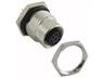 Circular Connector M12 A Code Male 8 Pole. Screw Lock Rear Panel Entry Front Fixing Solder Terminal. PG9 - IP67 [PM12AM8R-S/9]