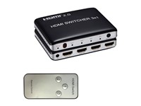 The 3- Port HDMI Switch Allows 3 HDMI Ports to be Switched to a Single Display Terminal via Remote Control or Buttons on Unit. This HDMI Switch Supports Video Formats Including 720P, 1080I, 1080P, 4K/30HZ,4K/60HZ. SUPPORTS 3D [3WAY HDMI SELECT SWITCH 4KPST 3D]