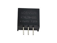 MORNSUN DC/DC Converter VI=24V VO=+/-9V 500MA SIL [K78L09-500]