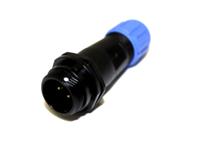Circular Connector Plastic IP68 Screw Lock Male Cable End Receptacle 2 Poles 13A/250VAC 4-6,5mm Cable OD [XY-CC131-2P-I]