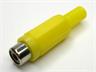 Inline RCA Socket • Yellow • Plastic with Sleeve [MR569M YELLOW]
