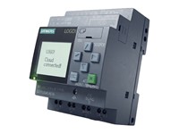 LOGO! 12/24RCE, Logic Module, Display Power Supply / I/O: 12/ 24 V DC/Relay, 8 Di (4 AI)/4 Do, Memory 400 Blocks [6ED1052-1MD08-0BA2]