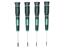 SD-081G : 4pcs Tri-Wing Precision Screwdriver Set Made of Chrome-Molybdenum Vanadium Steel with Smooth Rotational Cap and Non-slip Dual Colour TPR Handle [PRK SD-081G]