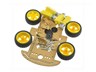 Single Tier 4WD Robot Clear Acrylic Chassis Kit with 4 Wheels, Motors and Encoder [BMT 4WD ROBOT CHASSIS KIT CLEAR]