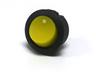Round Rocker Switch • Form : SPDT-1-1 • 6A-250 VAC • Solder Tag • Ø20mm • Yellow Round Actuator • Marking : • [MR2120-R6BY]