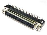 37 way Female D-Sub Connector with PCB Right Angle termination and ( 7.2mm) Stamped Pins [DCPM37S]