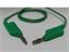 Test Lead Green 500mm - PVC 0,75mm Square - 4mm Stackble 'Lantern' Banana Plugs 15A-30VAC/60VDC [XY-ML50/075E-GRN]
