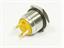 Ø16mm Vandal Proof Stainless Steel IP65 Push Button and Orange 12V LED Ring Illuminated Switch with 1N/O Momentary Operation and 2A-36VDC Rating [AVP16F-M1SCO12]