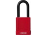 ABUS Industrial Safety Padlock Red, Aluminium Body, Width:40mm, Shackle Diameter:7mm, High Precision 6 Pin Cylinder, RH6, Vertical Clearance:38mm, Locking Type:Key, Depth:20mm, Height:90mm, Intrinsically Safe, Key Retaining, Weight:110g [ABUS PADLOCK 74/40 RED]