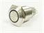 Ø16mm Vandal Proof Stainless Steel IP67 Push Button and Blue 12V LED Ring Illuminated Switch with 1N/O 1N/C Latch Operation and 2A-36VDC Rating [AVP16F-L3SCB12]