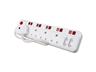 Ellies Multiplug Adaptor 6Way with Illuminated Switches 4X16A 2X5A Sockets 0.4M Cord [ELLIES FEMS5IC]