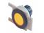 Push Button Actuator Switch Non-Illuminated Momentary • Yellow Flush Button • Metallic Silver 35mm Flush Bezel [PB351MSY]