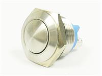 Ø16mm Vandal Proof Stainless Steel IP65 Push Button Switch with 1N/O Momentary Operation and 2A-36VDC Rating [AVP16DW-M1S]