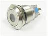 Ø19mm Vandal Proof Stainless Steel IP67 Push Button and Red 12V LED Dot Illuminated Switch with 2C/O Latch Operation and 5A-250VAC Rating [AVP19F-L4SDR12]