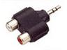 Adaptor 3.5mm Stereo Plug to 2 x RCA Socket [ADPT3,5STPLX2RCAS]