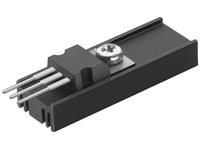 Extruded Heatsink for PCB Mounting for SOT 32 • Rth= 11 K/W • Length : 25mm • Black Anodised surface [SK95-25-2XM3]