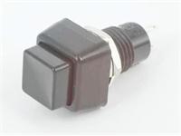 Midget Push Button Switch • Alternate • Form : SPST-1-0-A • 3A-125 VAC • Black-Button • Square Actuator [DS453BK]