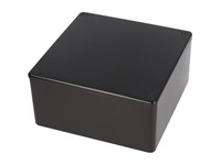 Polystyrene Enclosure With Flange Lid 120X120X59mm Black in Colour [1591USBK]