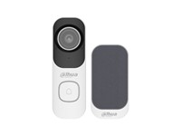 Dahua Video Doorbell With WiFi Chime 2K, Includes:1xDS1AG Wireless Indoor Chime With Built-in Speaker, 1xDB41AW WiFi Video Door Bell 4MP 2.3mm Lens 1/3" CMOS Built-in Speaker 10m IR, AI Human/Vehicle Detection, WiFi 6, Bluetooth Pairing, IP65 [DHA VDKP01-WG]