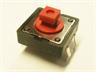 Tactile Switch • Form : 1A - SPST (NO)/4Termn • 50mA-12VDC • 260gf • PCB-ThruHole • Red • Case Size : 12x12 ,Height : 4.3,Lever : 0.8mm [DTSP24R]
