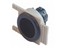Push Button Actuator Non-Illuminated Momentary • Black Flush Button • Metallic Silver 35mm Flush Bezel [PB351MSK]