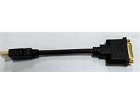 Adaptor HDMI-Male to DVI-Female with Gold Plated Contacts in Black with 15cm Lead [DVI(F)25P TO MINI HDMI(M) LEAD]