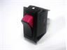 Large Rocker Switch • Form : SPST-1-0 • 16A-250 VAC • Solder Tag • 29x13.8mm • Red/Black Curved Actuator • Marking : None [HB110-C2VRBB]