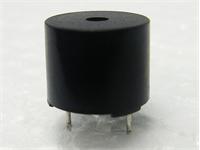 Magnetic Buzzer Round • Black • 12VDC • 30mA • 85dB / 10cm • Pin • 2300Hz • φ12mm x 9.5mm • Single Tone [B26-12VDC]