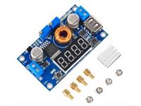 XL4015 DC-DC Power 5A Adjustable Step-Down Module, LED Driver with USB+Voltmeter. [BMT BUCK/LIPO CHG 1.25-36V +DISP]