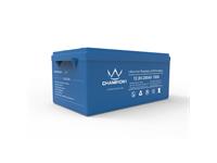 Champion Lithium Ion Battery (LiFePO4) 12.8V 200AH 2560Wh, Charge/Voltage(V): 14.6V, Discharge Cut-Off Voltoge:10.8V, Cycles Life 4000 Times, 60% DoD, Max Charge Current:100A, STD Discharge Current:50A, M8 Terminal, L520 x W270 x H220mm, 31.5kg [BATT 12,8V200 CHP]